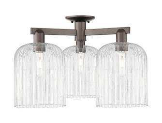 Bridal Veil - 3 Light - 26 inch - Oil Rubbed Bronze - Semi-Flush Mount (3442|716-3F-OB-G559-8CL)