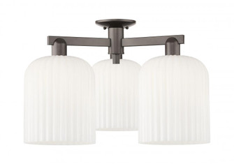 Bridal Veil - 3 Light - 26 inch - Oil Rubbed Bronze - Semi-Flush Mount (3442|716-3F-OB-G559-8GWH)