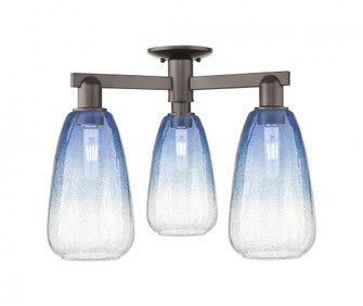 Brookhaven Almond - 3 Light - 6 inch - Oil Rubbed Bronze - Semi-Flush Mount (3442|716-3F-OB-G480-6SB)