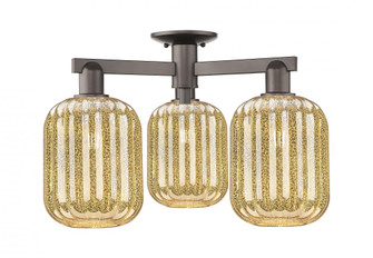 Preston Cylinder - 3 Light - 6 inch - Oil Rubbed Bronze - Semi-Flush Mount (3442|716-3F-OB-G460-7ME)