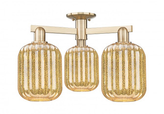 Preston Cylinder - 3 Light - 6 inch - Champagne Bronze - Semi-Flush Mount (3442|716-3F-CB-G460-7ME)