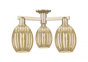 Preston Bulb - 3 Light - 6 inch - Champagne Bronze - Semi-Flush Mount (3442|716-3F-CB-G459-6ME)