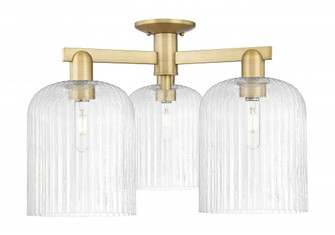 Bridal Veil - 3 Light - 26 inch - Brushed Brass - Semi-Flush Mount (3442|716-3F-BB-G559-8SDY)