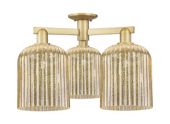 Bridal Veil - 3 Light - 26 inch - Brushed Brass - Semi-Flush Mount (3442|716-3F-BB-G559-8ME)