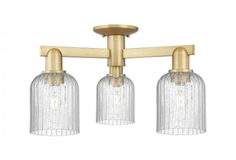 Bridal Veil - 3 Light - 6 inch - Brushed Brass - Semi-Flush Mount (3442|716-3F-BB-G559-5SDY)