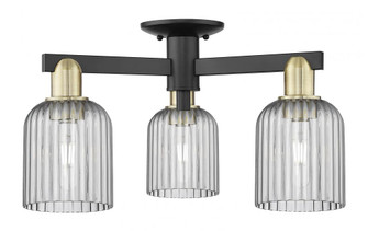 Bridal Veil - 3 Light - 6 inch - Black Antique Brass - Semi-Flush Mount (3442|716-3F-BAB-G559-5SM)