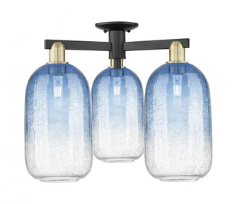 Brookhaven Cloche - 3 Light - 6 inch - Black Antique Brass - Semi-Flush Mount (3442|716-3F-BAB-G482-7SB)