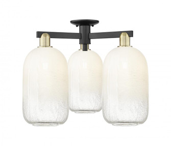 Brookhaven Cloche - 3 Light - 6 inch - Black Antique Brass - Semi-Flush Mount (3442|716-3F-BAB-G482-7OP)