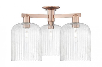 Bridal Veil - 3 Light - 26 inch - Antique Copper - Semi-Flush Mount (3442|716-3F-AC-G559-8SDY)