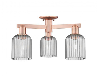 Bridal Veil - 3 Light - 6 inch - Antique Copper - Semi-Flush Mount (3442|716-3F-AC-G559-5SM)