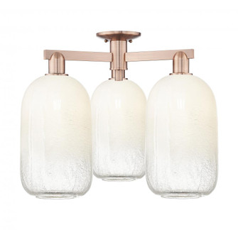 Brookhaven Cloche - 3 Light - 6 inch - Antique Copper - Semi-Flush Mount (3442|716-3F-AC-G482-7OP)