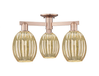 Preston Bulb - 3 Light - 6 inch - Antique Copper - Semi-Flush Mount (3442|716-3F-AC-G459-6ME)