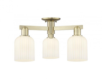 Bridal Veil - 3 Light - 6 inch - Antique Brass - Semi-Flush Mount (3442|716-3F-AB-G559-5GWH)