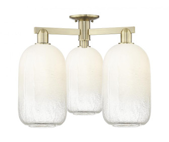 Brookhaven Cloche - 3 Light - 6 inch - Antique Brass - Semi-Flush Mount (3442|716-3F-AB-G482-7OP)