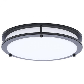 Glamour; LED 13 Inch Flush Mount; Black Finish; 27K/3K/35K/4K/5K CCT Selectable (81|62/1976)