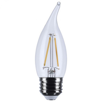 3 Watt CA10 LED; Medium Base; Clear; 3000K CCT; 120 Volt (27|S12510)