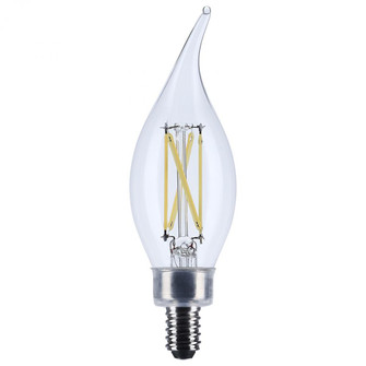 4 Watt CA10 LED; Candelabra Base; Clear; 3500K CCT; 120 Volt (27|S12506)