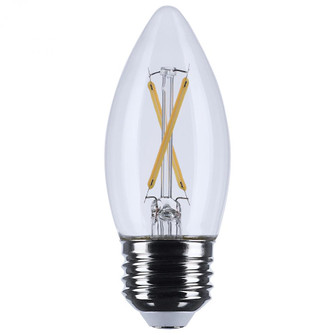 3 Watt B11 LED; Medium Base; Clear; 3000K CCT; 120 Volt (27|S12499)