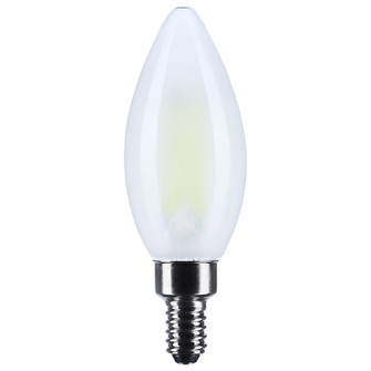 8 Watt B11 LED; Candelabra Base; Candle-Tip; Frost Finish; 4000K CCT; 120 Volt (27|S12497)