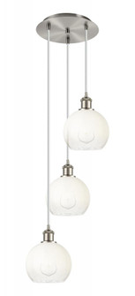 Brookhaven Globe - 3 Light - 14 inch - Brushed Satin Nickel - Cord Hung - Multi Pendant (3442|113B-3P-SN-G483-8OP)