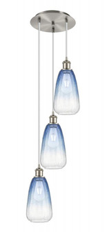 Brookhaven Almond - 3 Light - 13 inch - Brushed Satin Nickel - Cord Hung - Multi Pendant (3442|113B-3P-SN-G480-6SB)