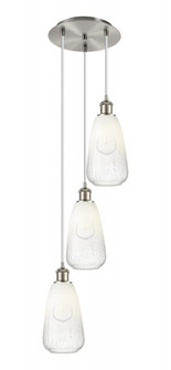 Brookhaven Almond - 3 Light - 13 inch - Brushed Satin Nickel - Cord Hung - Multi Pendant (3442|113B-3P-SN-G480-6OP)