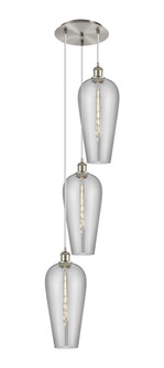 Chelsea - 3 Light - 15 inch - Brushed Satin Nickel - Cord Hung - Multi Pendant (3442|113B-3P-SN-G456-8SM)
