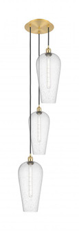 Chelsea - 3 Light - 15 inch - Satin Gold - Cord Hung - Multi Pendant (3442|113B-3P-SG-G456-8SDY)