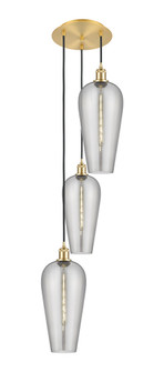 Chelsea - 3 Light - 15 inch - Satin Gold - Cord Hung - Multi Pendant (3442|113B-3P-SG-G456-8SM)