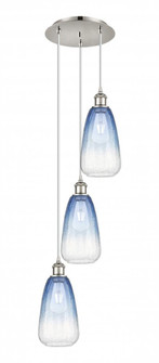 Brookhaven Almond - 3 Light - 13 inch - Polished Nickel - Cord Hung - Multi Pendant (3442|113B-3P-PN-G480-6SB)