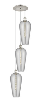 Chelsea - 3 Light - 15 inch - Polished Nickel - Cord Hung - Multi Pendant (3442|113B-3P-PN-G456-8SM)