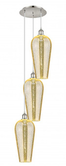 Chelsea - 3 Light - 15 inch - Polished Nickel - Cord Hung - Multi Pendant (3442|113B-3P-PN-G456-8ME)