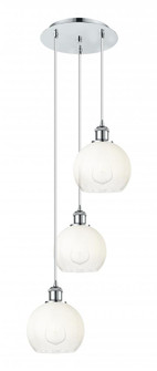 Brookhaven Globe - 3 Light - 14 inch - Polished Chrome - Cord Hung - Multi Pendant (3442|113B-3P-PC-G483-8OP)