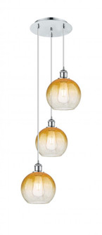 Brookhaven Globe - 3 Light - 14 inch - Polished Chrome - Cord Hung - Multi Pendant (3442|113B-3P-PC-G483-8AM)