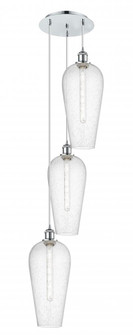 Chelsea - 3 Light - 15 inch - Polished Chrome - Cord Hung - Multi Pendant (3442|113B-3P-PC-G456-8SDY)