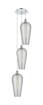 Chelsea - 3 Light - 15 inch - Polished Chrome - Cord Hung - Multi Pendant (3442|113B-3P-PC-G456-8SM)