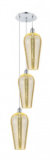 Chelsea - 3 Light - 15 inch - Polished Chrome - Cord Hung - Multi Pendant (3442|113B-3P-PC-G456-8ME)