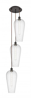 Chelsea - 3 Light - 15 inch - Oil Rubbed Bronze - Cord Hung - Multi Pendant (3442|113B-3P-OB-G456-8SDY)
