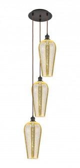 Chelsea - 3 Light - 15 inch - Oil Rubbed Bronze - Cord Hung - Multi Pendant (3442|113B-3P-OB-G456-8ME)
