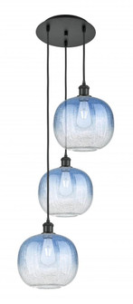 Brookhaven Sphere - 3 Light - 17 inch - Matte Black - Cord Hung - Multi Pendant (3442|113B-3P-BK-G481-10SB)