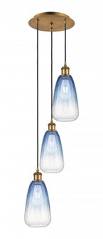 Brookhaven Almond - 3 Light - 13 inch - Brushed Brass - Cord Hung - Multi Pendant (3442|113B-3P-BB-G480-6SB)