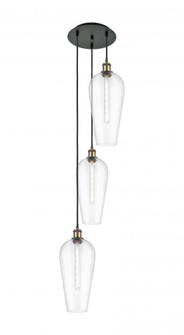 Chelsea - 3 Light - 15 inch - Black Antique Brass - Cord Hung - Multi Pendant (3442|113B-3P-BAB-G456-8CL)
