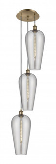 Chelsea - 3 Light - 15 inch - Antique Brass - Cord Hung - Multi Pendant (3442|113B-3P-AB-G456-8SM)