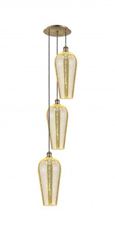 Chelsea - 3 Light - 15 inch - Antique Brass - Cord Hung - Multi Pendant (3442|113B-3P-AB-G456-8ME)