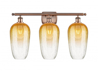 Brookhaven Flute - 3 Light - 27 inch - Antique Copper - Bath Vanity Light (3442|516-3W-AC-G484-7AM)