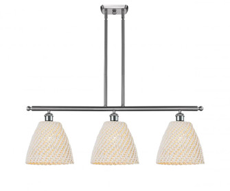 Bristol Natural - 3 Light - 36 inch - Brushed Satin Nickel - Stem Hung - Island Light (3442|516-3I-SN-NBD-9-NAT)
