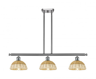 Bristol Natural II - 3 Light - 36 inch - Brushed Satin Nickel - Stem Hung - Island Light (3442|516-3I-SN-NBD2-75-NAT)