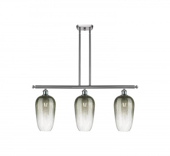 Brookhaven Flute - 3 Light - 36 inch - Brushed Satin Nickel - Stem Hung - Island Light (3442|516-3I-SN-G484-7SL)