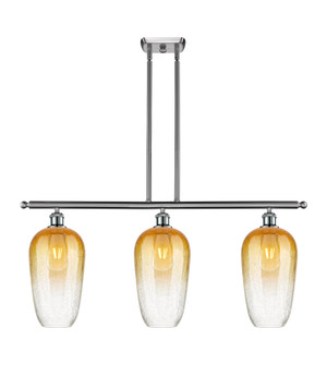 Brookhaven Flute - 3 Light - 36 inch - Brushed Satin Nickel - Stem Hung - Island Light (3442|516-3I-SN-G484-7AM)