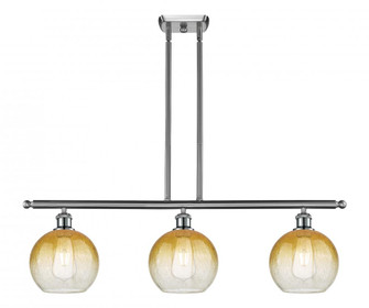 Brookhaven Globe - 3 Light - 36 inch - Brushed Satin Nickel - Stem Hung - Island Light (3442|516-3I-SN-G483-8AM)